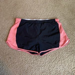 Nordic Track Womans Black and Pink Running Shorts Size L